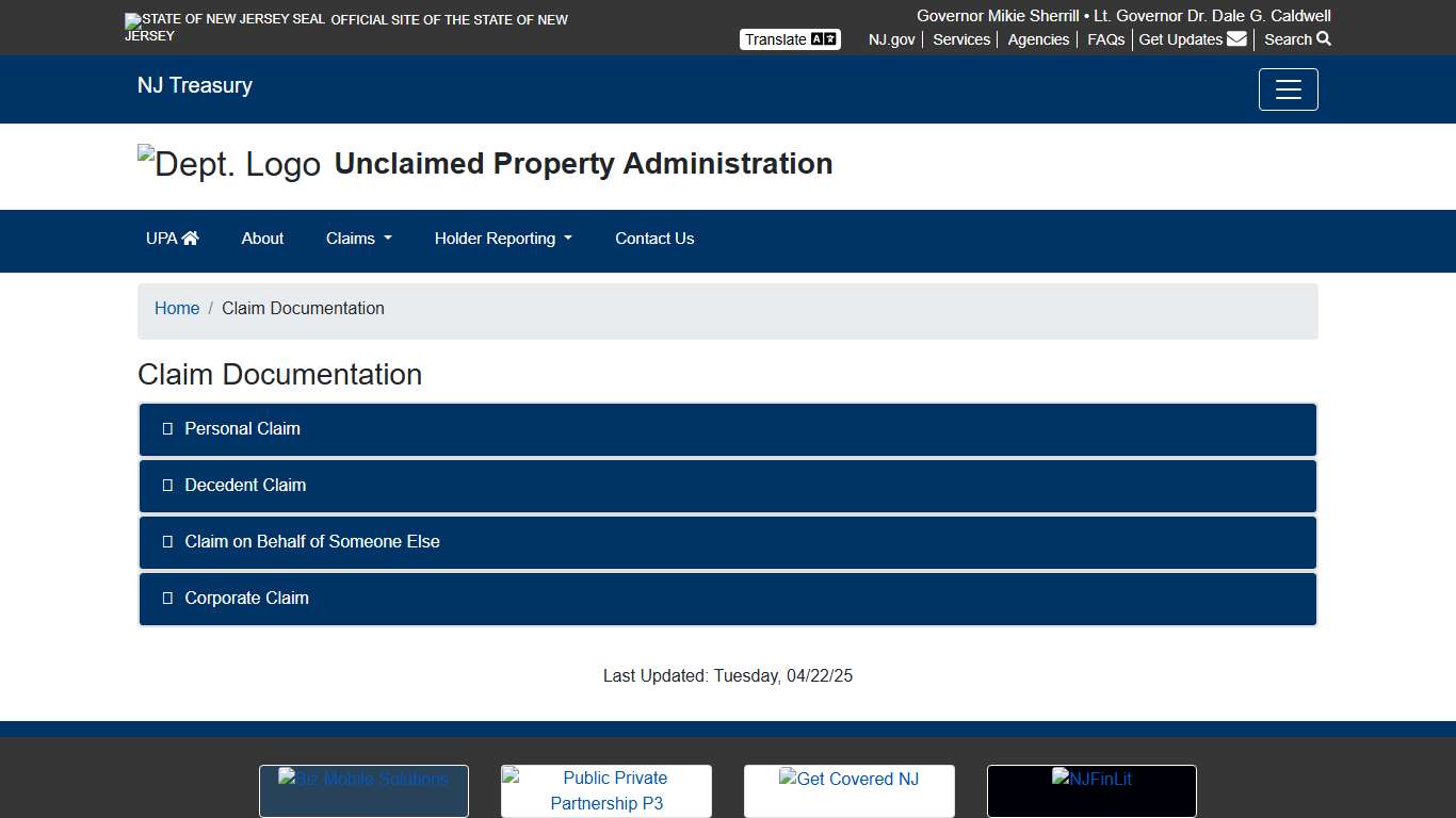 Unclaimed Property Administration